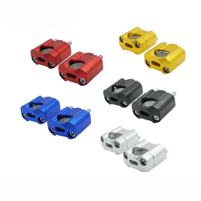 Universal Motorcycle Handlebar Risers Clamp - CNC 22mm-28mm Fat Bar Conversion & Heighten Mount