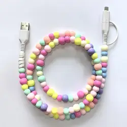 60W PD3.0 Charging Cable for IPhone Fast Data Sync Beads Phone Cable 480 Mbps USB 8-pin Charging Cable For All Phones