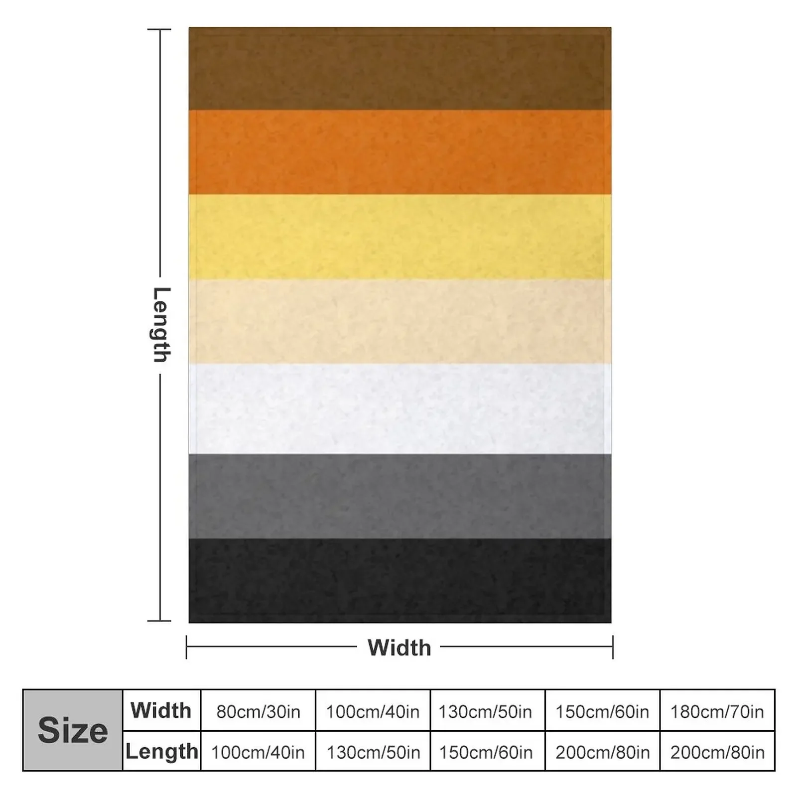 Gay Bear Pride Flag Colored Background Throw Blanket Vintage Blanket valentine gift ideas Flannel Blanket