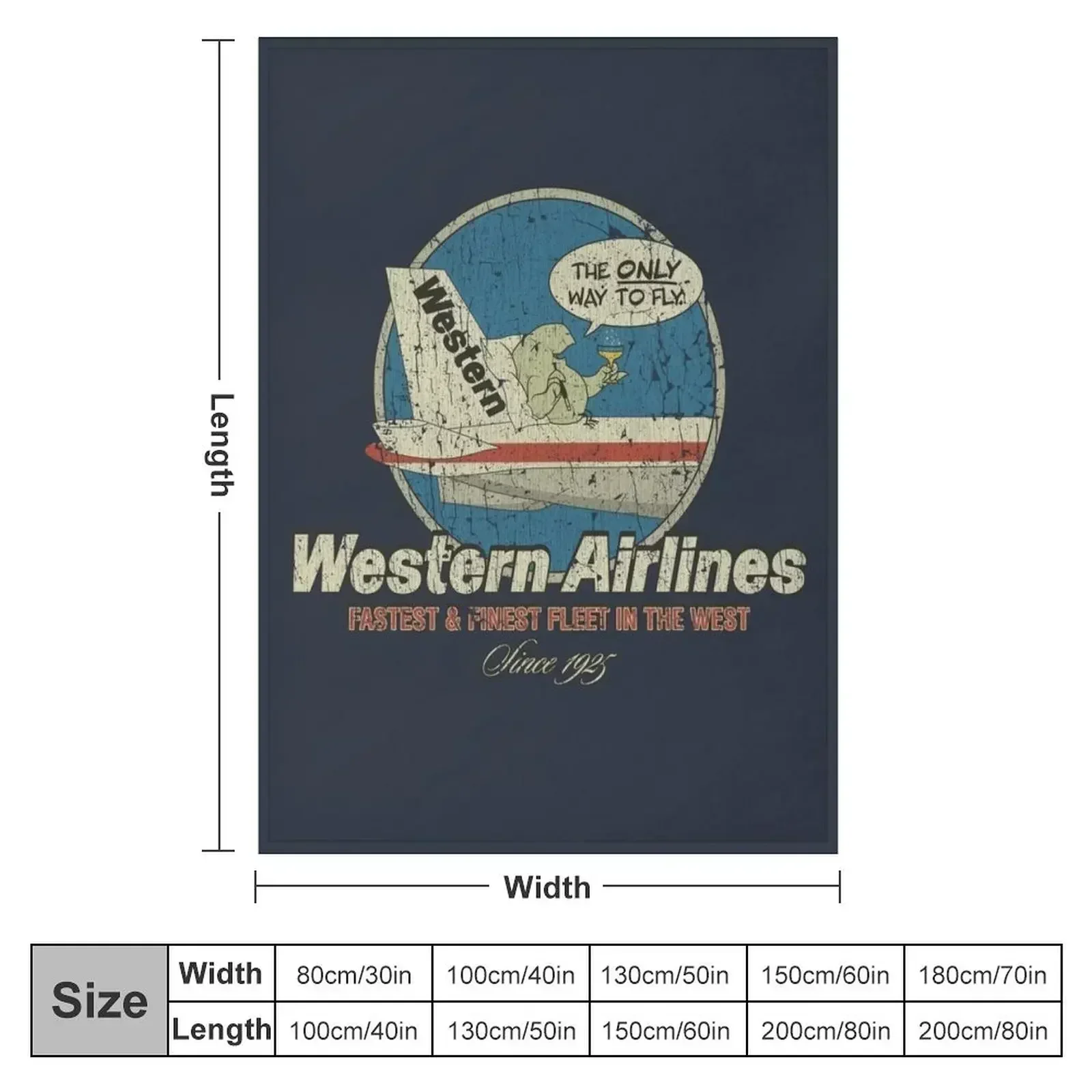 Western Airlines 1956 Throw Blanket Beach Hair Soft Beds sofa bed Bed linens Decorative Throw Blankets