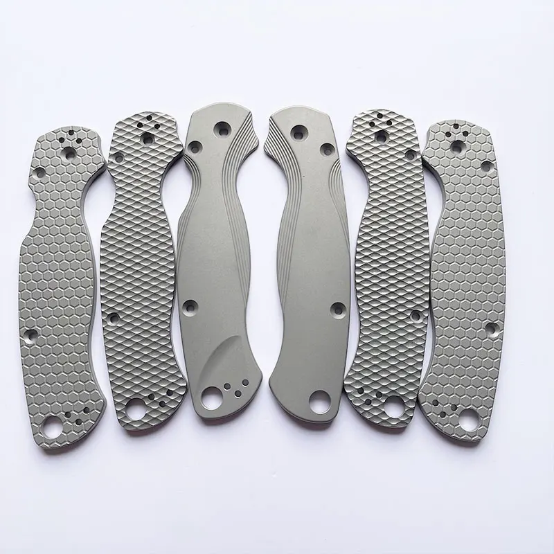 

1pair New Titanium Alloy Blade Handle Patch for Para 2 C81 Spider Knife Patch Material DIY Modified Accessories