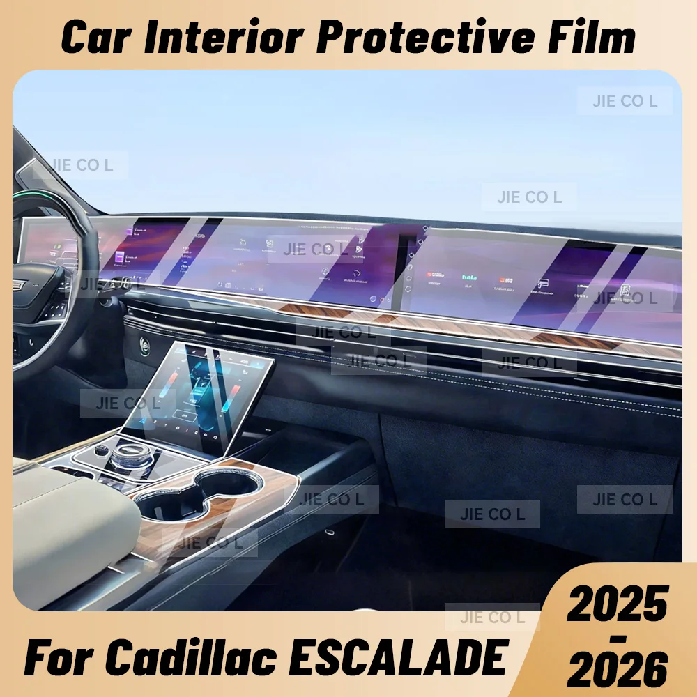 

Anti-scratch Car Interior Center Console Media Dashboard Navigation TPU Protector Film For Cadillac ESCALADE 2025 2026