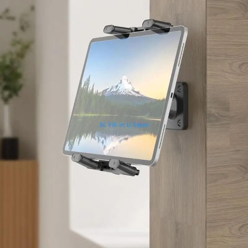 G8TA Universal Wall Mounting Support System Includes Hardware For Smartphones Tablets 4.7-15 Inch Heavy Duty ABS Construction