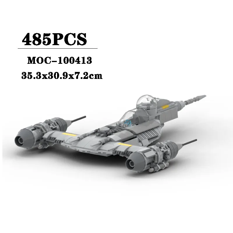 

MOC-100413 Fighter Aircraft DIY Splicing Block Model Decoration 485PCS Adult Boys Puzzle Education Birthday Christmas Toy Gift