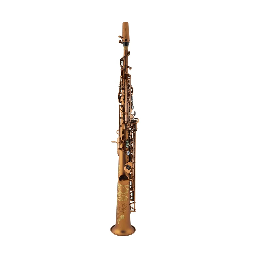 SEASOUND OEM Professional Soprano Saxophone JYSS101CFMT Tone Eb Custom Coffee Matt Finish