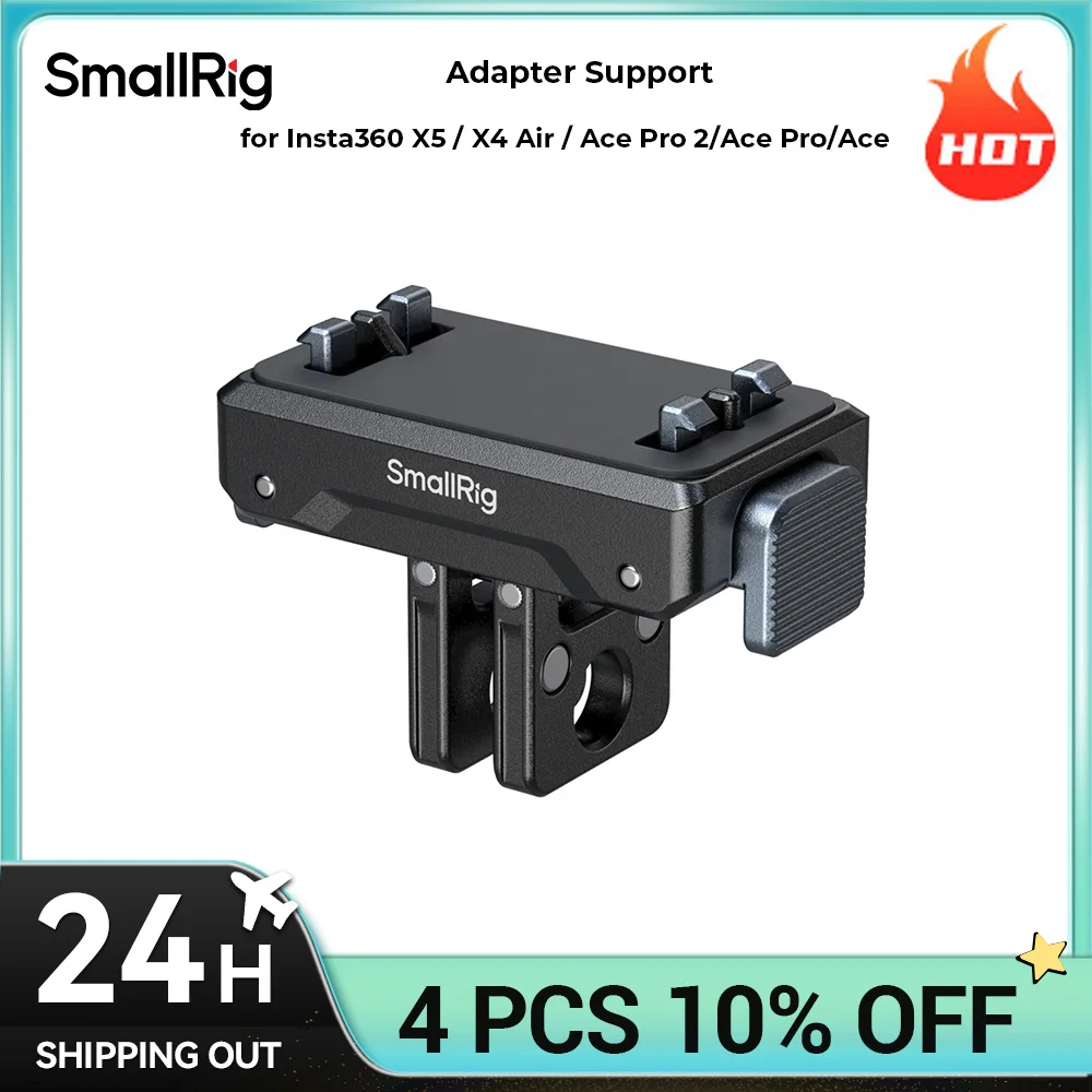 

Поддержка адаптера SmallRig для Insta360 X5/X4 Air/ Ace Pro 2/Ace Pro/Ace с одним складным 2-контактным креплением для палочек для селфи 5814