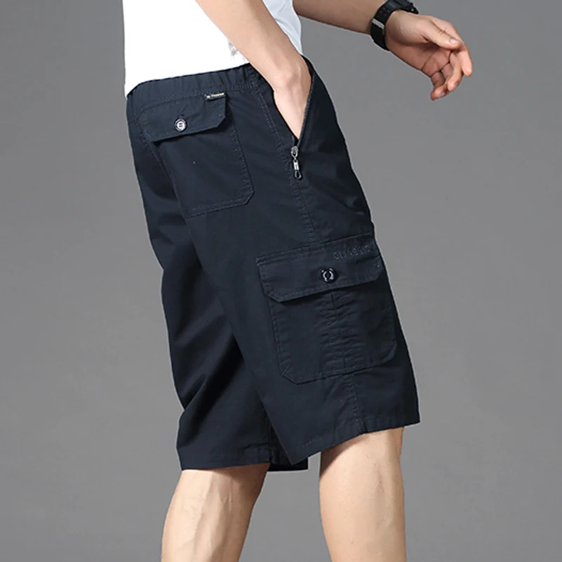 

Летние мужские армейские военные тактические шорты, мужские хлопковые однотонные шорты-карго, мужские пляжные шорты, мужские повседневные шорты с несколькими карманами