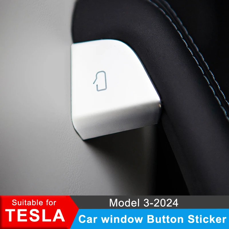 Adesivo per la decorazione del pulsante della finestra dell\'auto per Tesla Model 3 2024 pulsante della portiera dell\'auto Patch protettiva accessori