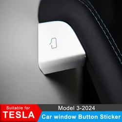 Adesivo per la decorazione del pulsante della finestra dell'auto per Tesla Model 3 2024 pulsante della portiera dell'auto Patch protettiva accessori per la modifica d'interni