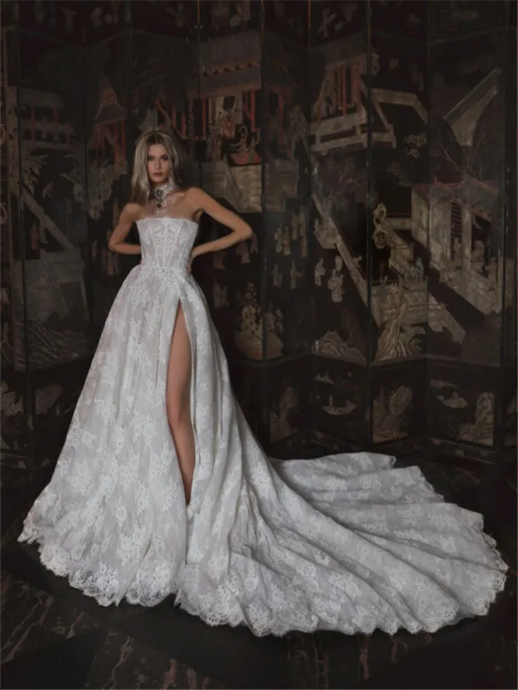

Кружевное свадебное платье на заказ Vestido De Noiva Minimalista Abito Da Sposa Novia 2025 Woman Brautkleid Hochzeit Bridal Brautkleid