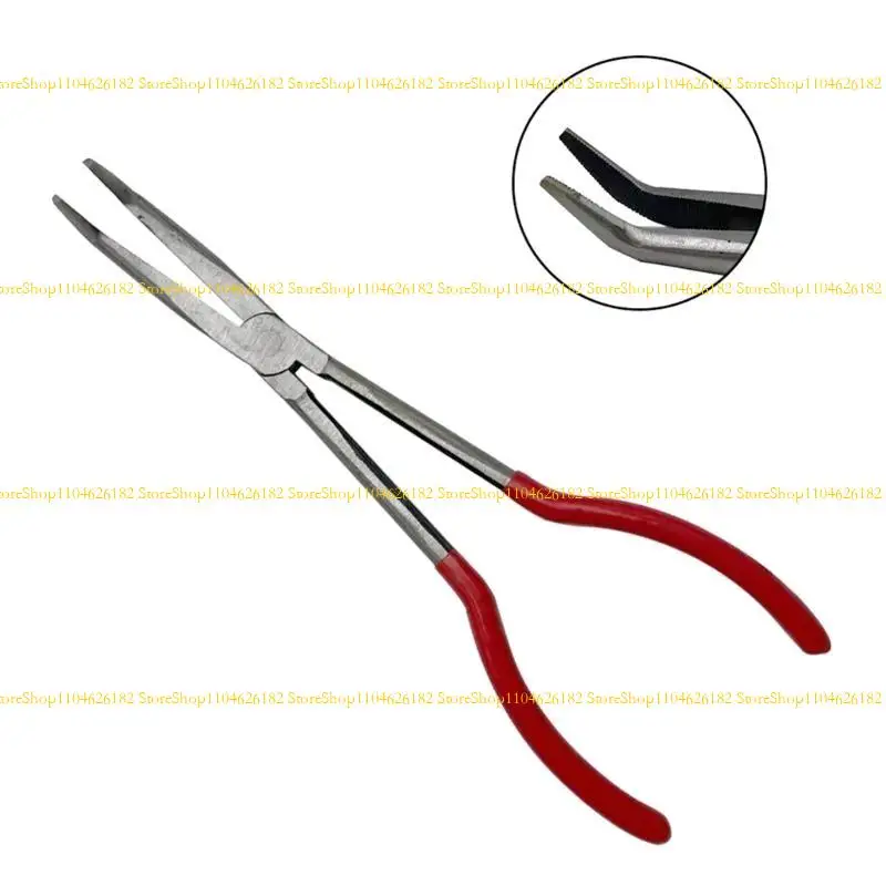 

Q2Q4 45°/90°/Flat Mouth Crucible Tongs Clamp for Crucible Dish Bowl Holder Mechanic Grip Hand Tool Straight/Bent Tip Pliers