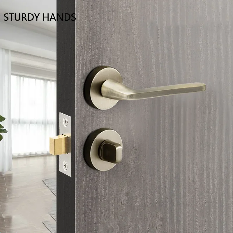 

Single-sided Handle Zinc Alloy Invisible Door Lock Bathroom Single Tongue Door Locks Indoor Bedroom Kitchen Split Deadbolt Lock