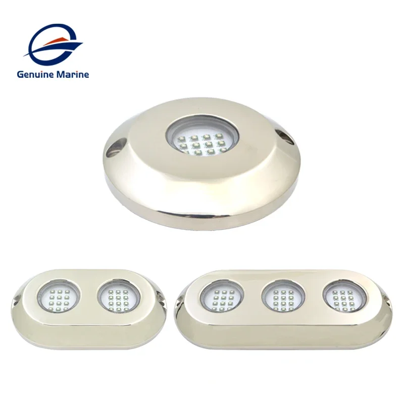 12v Flush Mounting LED Boat Marine Underwater Light Stainless Steel Waterproof Under Water Lamp