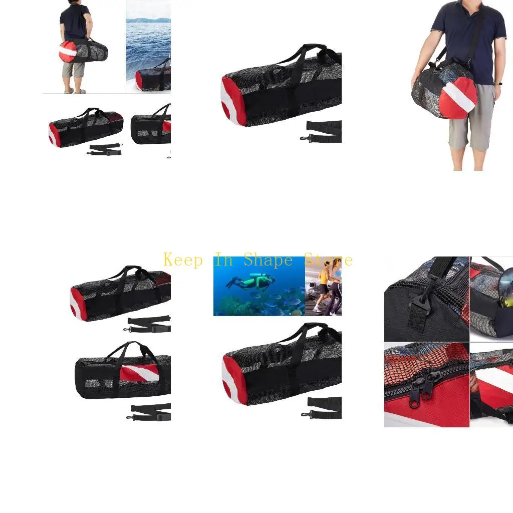 U1JC Large Beach Bags and Tote with Zipper, Diving & Snorkeling Gear & Equipment Bag