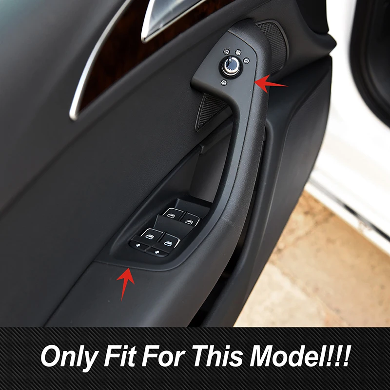 Stainless Steel Window Glass Lifting Buttons Frame Decoration Cover Trim For Audi A6 C7 2012-2018 LHD Car Styling Interior