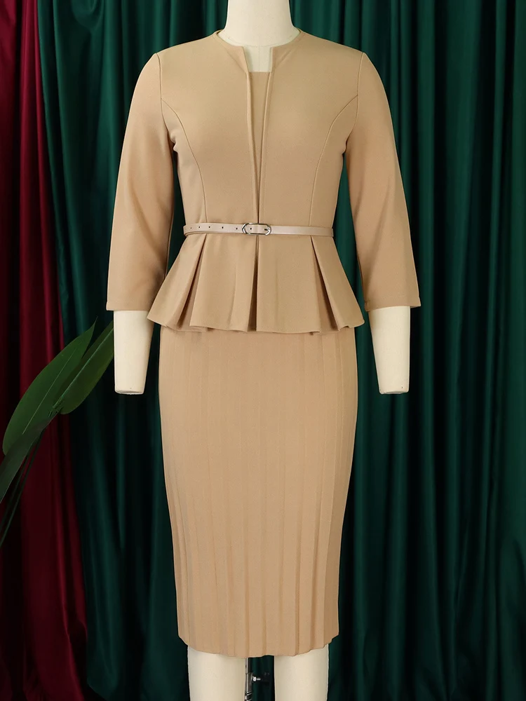 FairyShely 2026 Sexy Solid V Neck Plus Size Dress Women Long Sleeve Large Big Dresses Lady Spring Autumn Party Tight Curvy Dress - Image 2