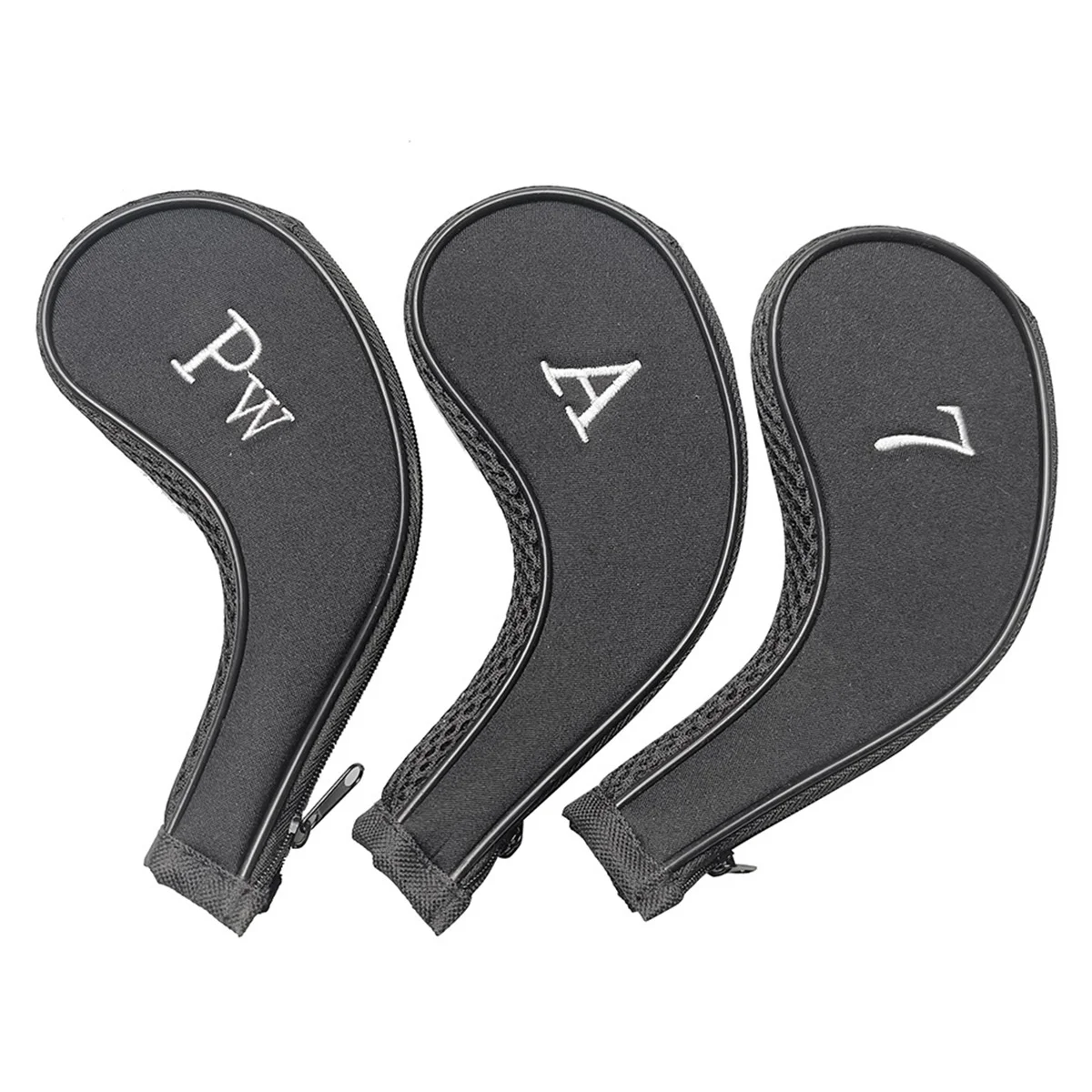 

A89E-10PCS Zipper Golf Club Iron Head Covers with Number Golf Club Head Covers for Iron Set for Golf Iron Headcovers