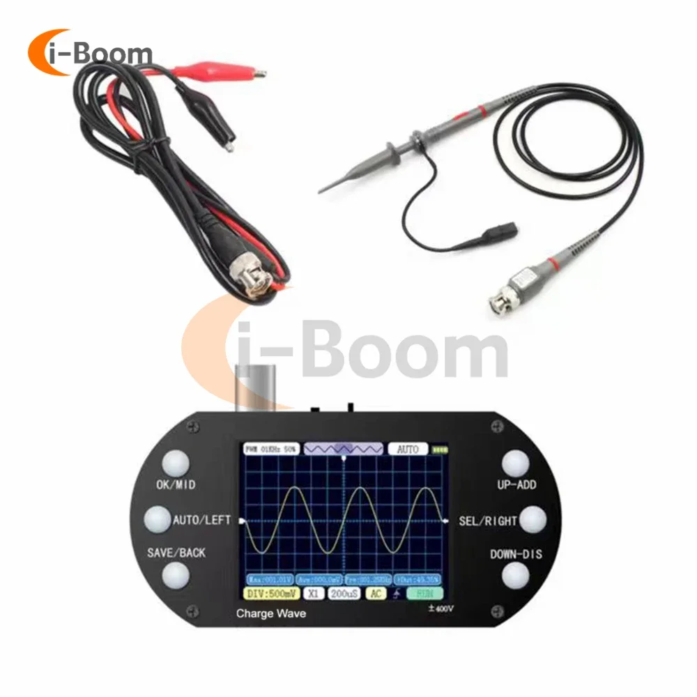 Cyfrowy oscyloskop 2,5 MHz Częstotliwość próbkowania 200Khz Obsługa przepustowości Auto 1k ~ 80KHz Cykl pracy 0-100% PWM Wyjście USB Ładowanie