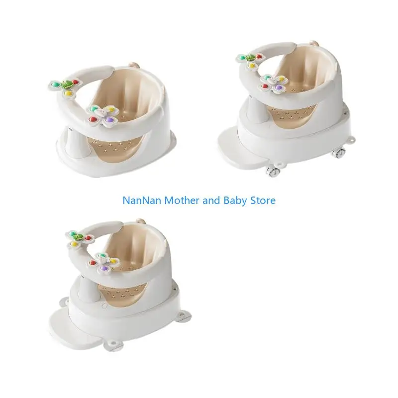 مقعد استحمام للأطفال لتجربة استحمام آمنة، فتحة تصريف سريعة، قاعدة مضادة للانزلاق، مساعد الجلوس التنموي #1