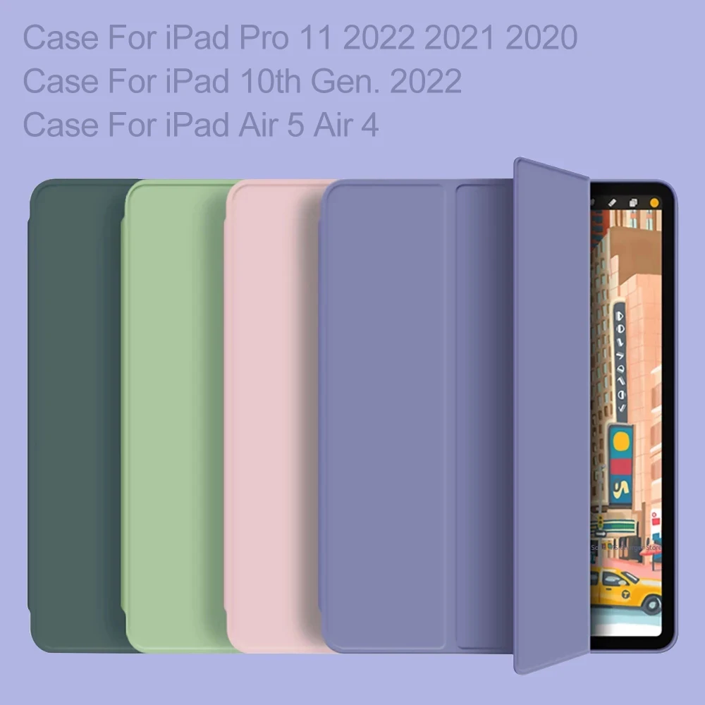 Tablet Case for iPad Air 11 M4 2026 Case Air5 Air4 Smart Cover Tri-fold soft bracket Case For iPad 11th 11 Pro M1 M2 Funda Cover