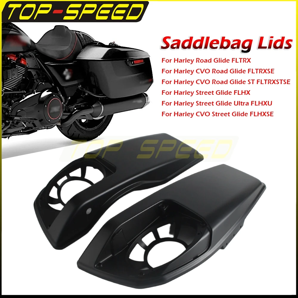 

For Harley Touring Road Glide FLTRX CVO FLTRXSE ST FLTRXSTSE Street Glide 2023-2025 Motorcycle ABS Plastic Saddlebag Speaker Lid