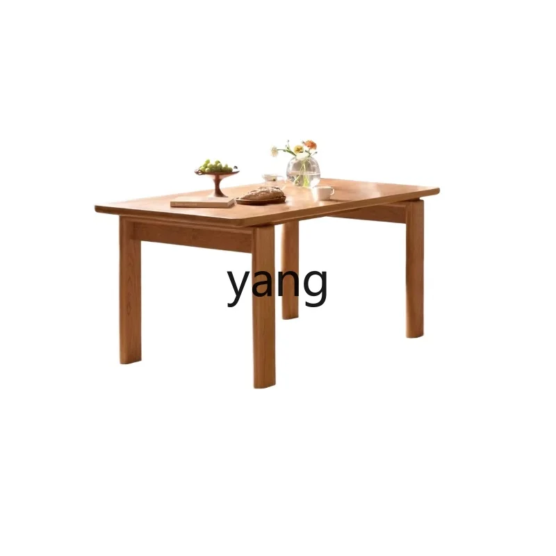 

CX solid wood dining table cherry wood black label restaurant dining table small apartment long table