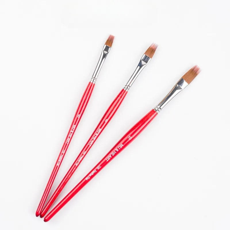 720F Two-layer Feather Fiber Nylon Parallel Brush Animal Hair Gouache/Watercolor Brush Natural Texture Detail Painting Brushes