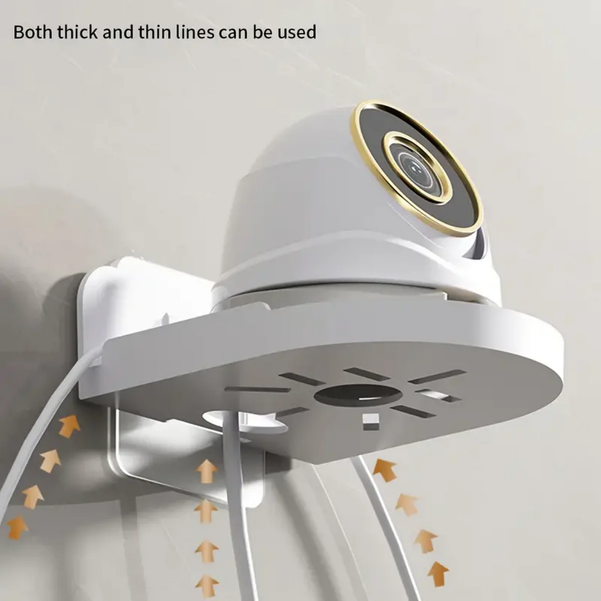 Universal Wall-Mounted Surveillance Camera Bracket - No-Drill Adhesive Tray Home Security Camera Holder for Easy Installation