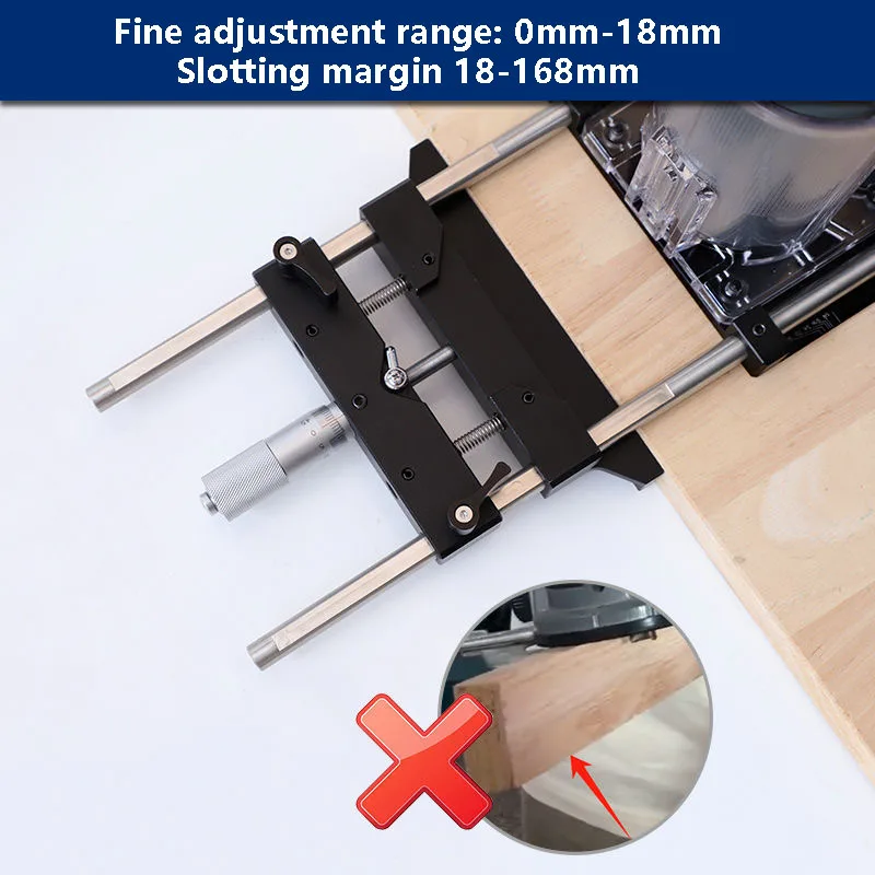Trimming Machine Slotting Backer Fine-Tuning Bracke Positioningt  Ruler Linear Guide Woodworking Slotter Track