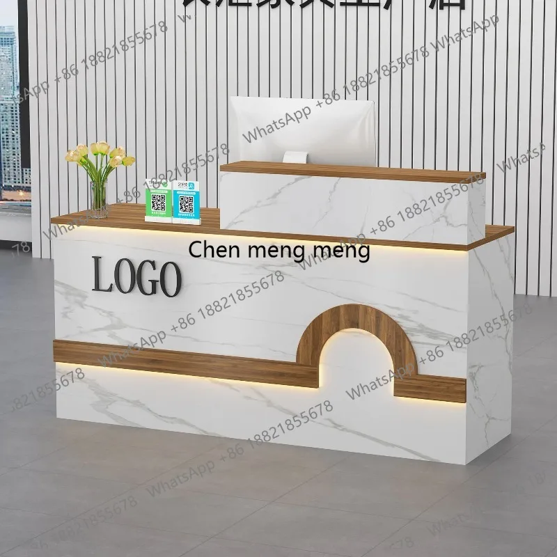 

Beauty Salon Reception Desk Supermarket Pharmacy Counter Shop Reception Desk Modern Infodesk Comptoir Caisse Corner Furniture