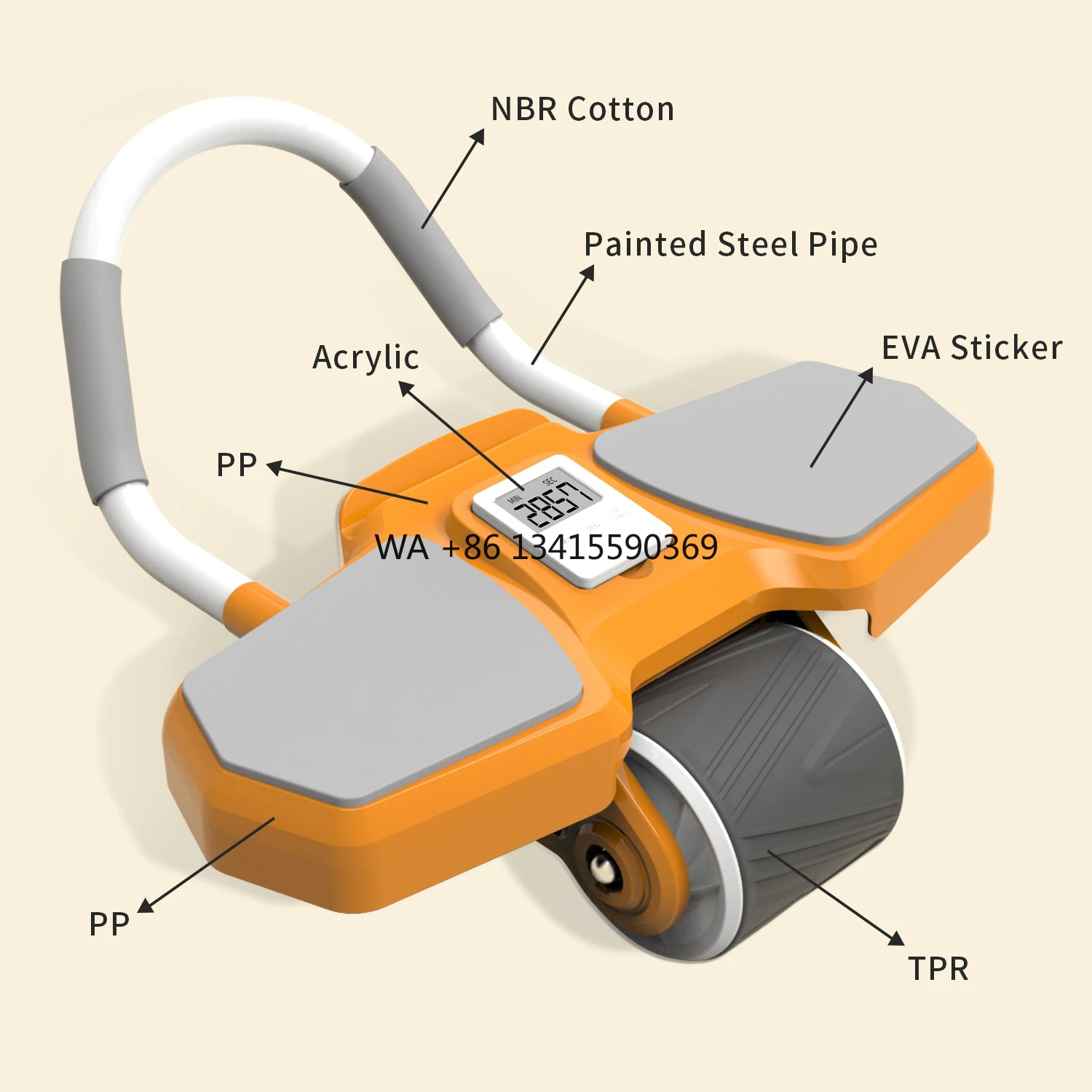 

Free Sample Wholesale Elbow Support Automatic Rebound Abdominal Wheel Ab Wheel Roller for Abdominal Exercise Machine