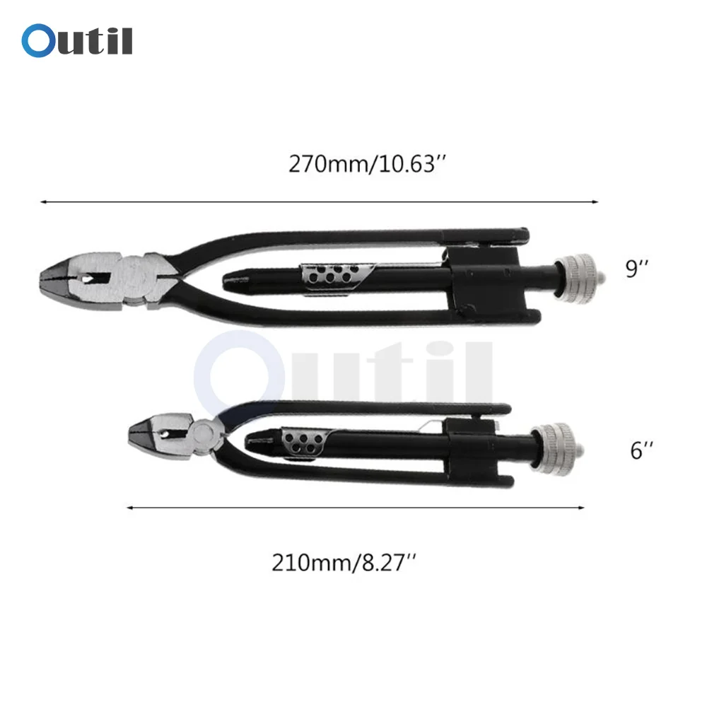 6/9 inch Aircraft Safety Wire Twisting Plier Lock Twist Twister With Spring Return Heavy Duty Jaws 3 in 1 One-Way Twist Pliers