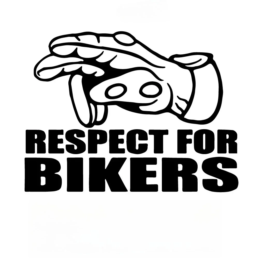 Respect For Bikers Interesting Vinyl Decals Art Design Car Stickers For Motorcycle Car Laptop Multi-scene Styling Decor