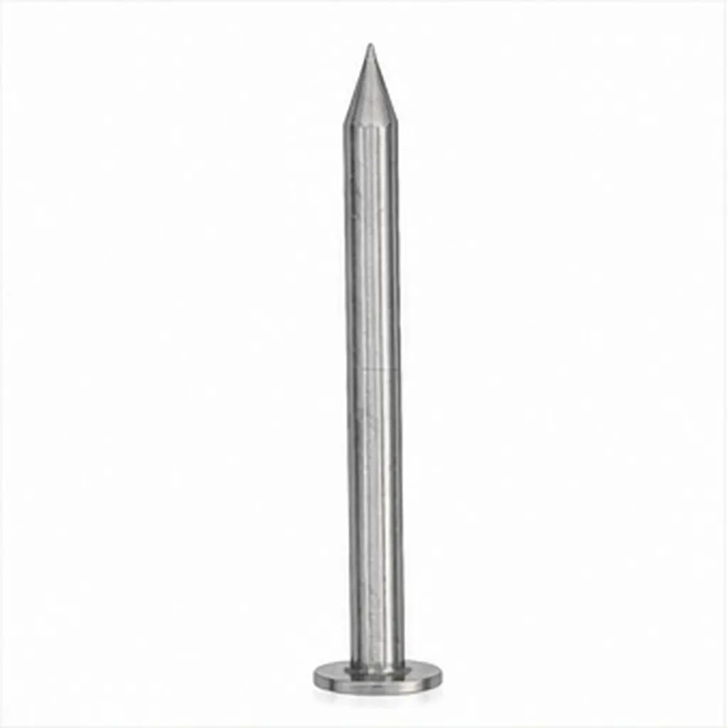 6Pcs Stainless Steel Survey Nails Heavy Duty Flat Head Low Profile Property Markers Survey Stakes Garden Line Stakes Engineering