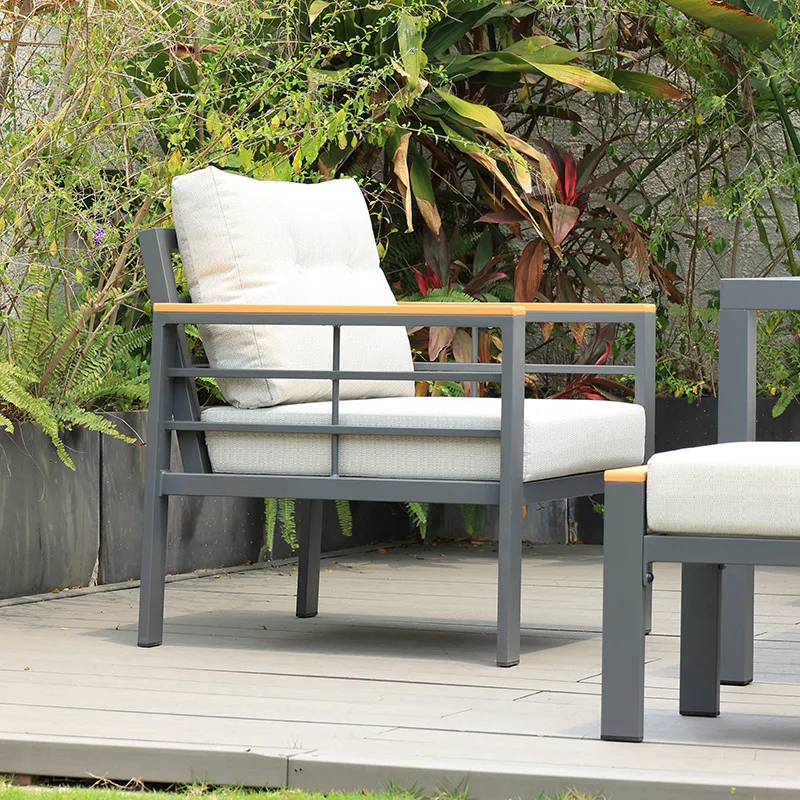 

Outdoor Teak Sofa Villa Garden Furniture Modern Simple Outdoor Garden Sofa