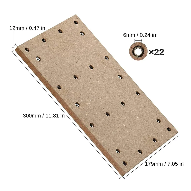 Papan pelindung Workbench MDF Spoilboard dengan M6 lubang aksesori untuk CNC 3018 MAX /3018 Pro/3020 Plus mesin ukir