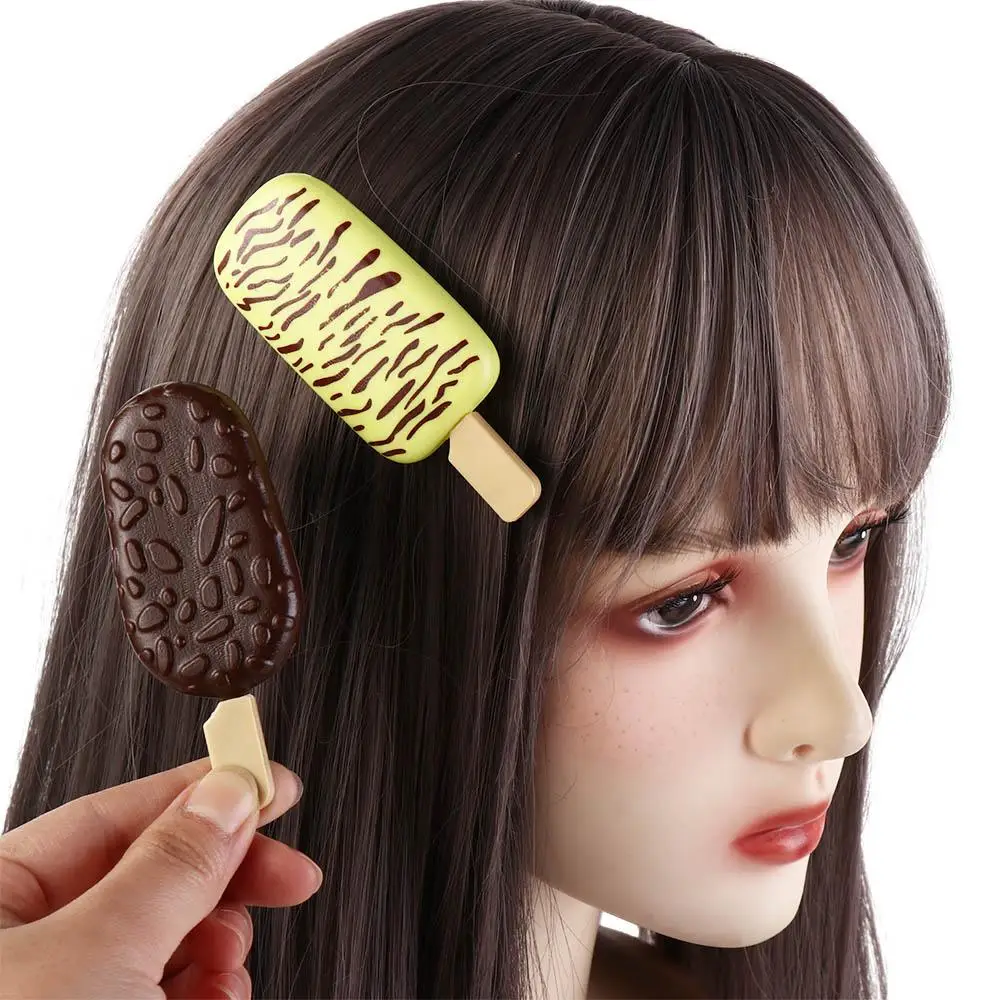 For Women Duckbill Clip Side Clip Simulation Food Ice Cream Hairpin Women Hair Clip Korean Style Barrettes Hair Accessories