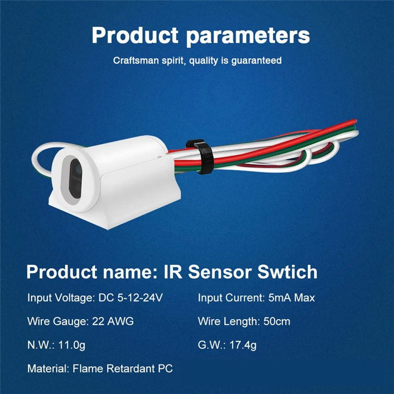 HHO-IR Sensor Switch For LED Controller On OFF Dimmer Function Gesture-Aware Trigger Push Switch Emulation Sensor White