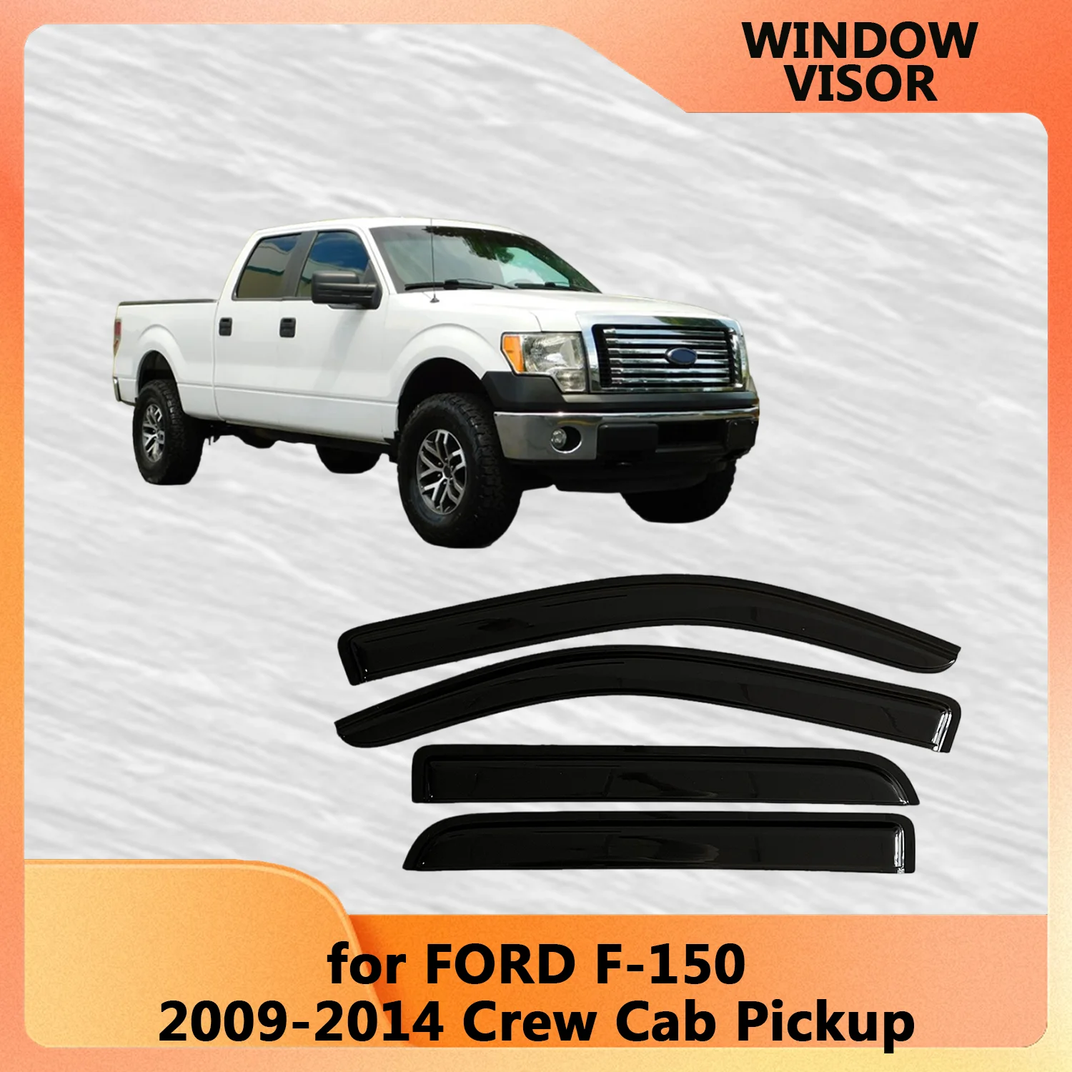 

Для FORD F-150 2009 2010 2011 2012 2013 2014 экипаж кабины пикап ветровые дефлекторы защита от дождя дверной оконный козырек