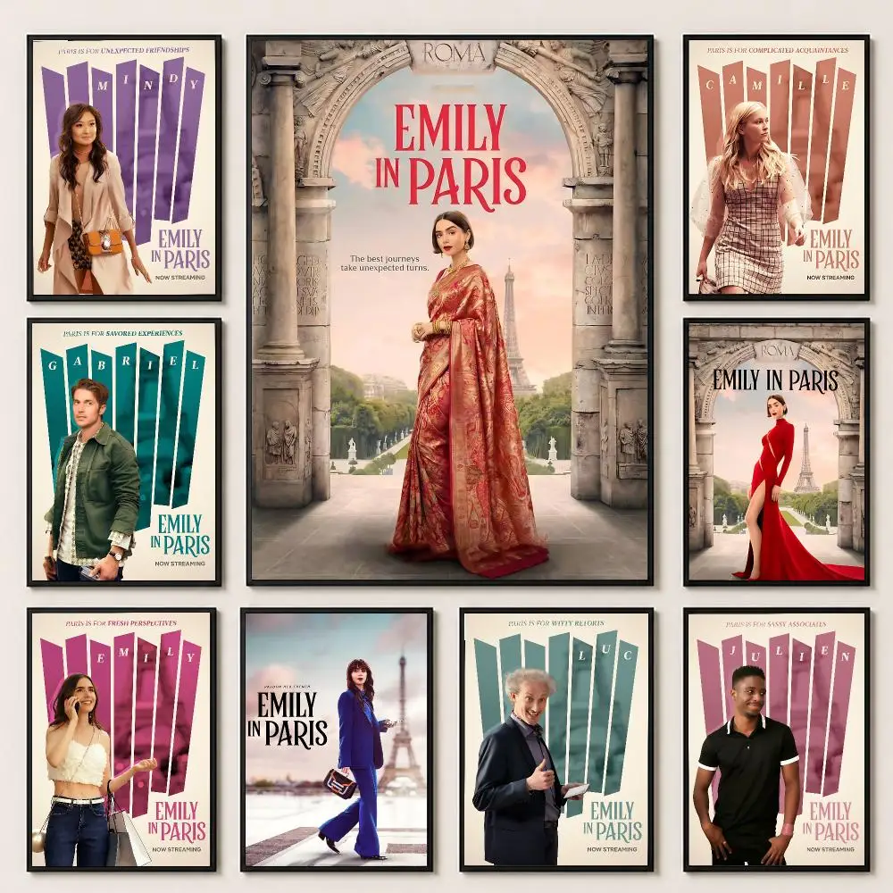 series Emily in Paris Poster Poster HD Printing Premium Style for Home Decor for Bedrooms Hallways Cafes Gift