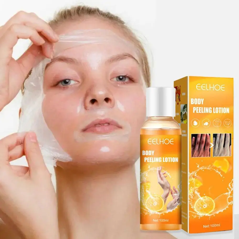 Óleo de Loção Peeling Laranja e Amarela, Pele Escura Branqueadora, Peptídeo Retinol, Manchas, Cravo, Manchas, Pele Má, Tratamento Spot, Cuidado, 100ml