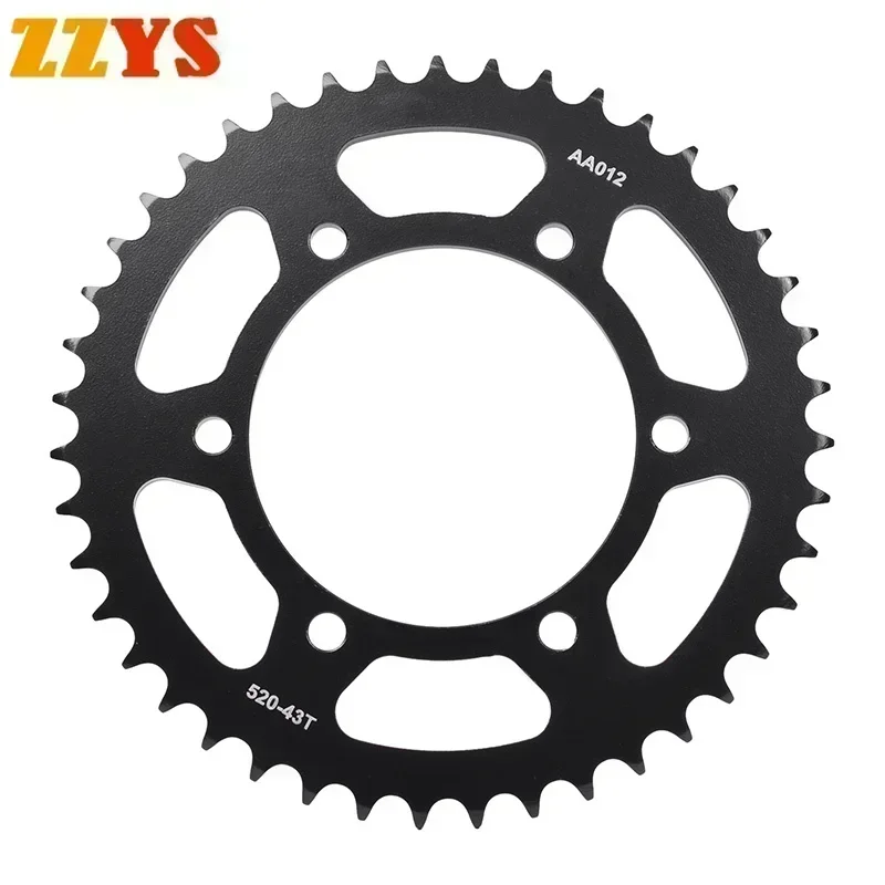 520 43T 43 Tooth Rear Sprocket Gear Wheel Cam For Yamaha Road YZF-R3 2015-2020 YZFR3AMB 2021 2022 YZF R3 AMB YZFR1 YZF R1 98-03