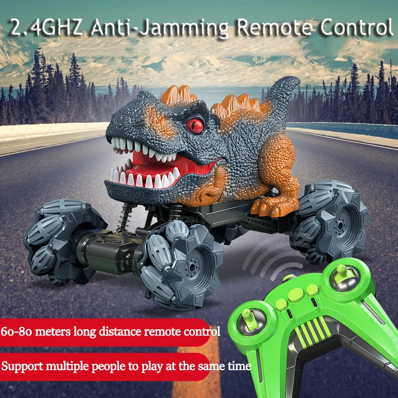 

Remote Control Dinosaur Car Electric Spray Dino RC Climbing Vehicle Music Light Kids Gifts For Children Boys