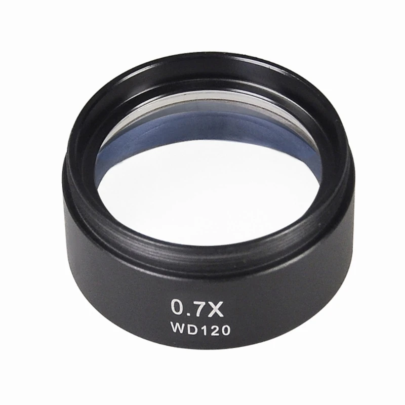 0.5/0.7X กล้องจุลทรรศน์เลนส์ใกล้วัตถุอุปกรณ์เสริมกล้องจุลทรรศน์เลนส์ใกล้วัตถุสำหรับกล้องจุลทรรศน์วิดีโออุตสาหกรรม