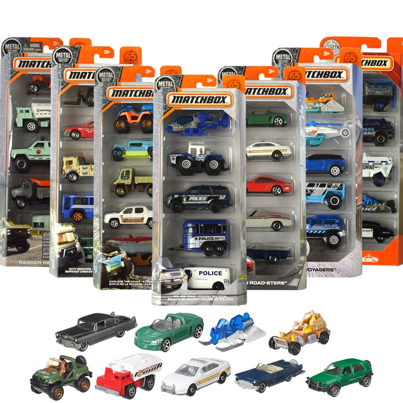 Original Matchbox Alloy Car Toys Model City Hero 5car/set Sports Car Kids Toys for Boys Brinquedos Racing Fast Diecast 1/64 Gift