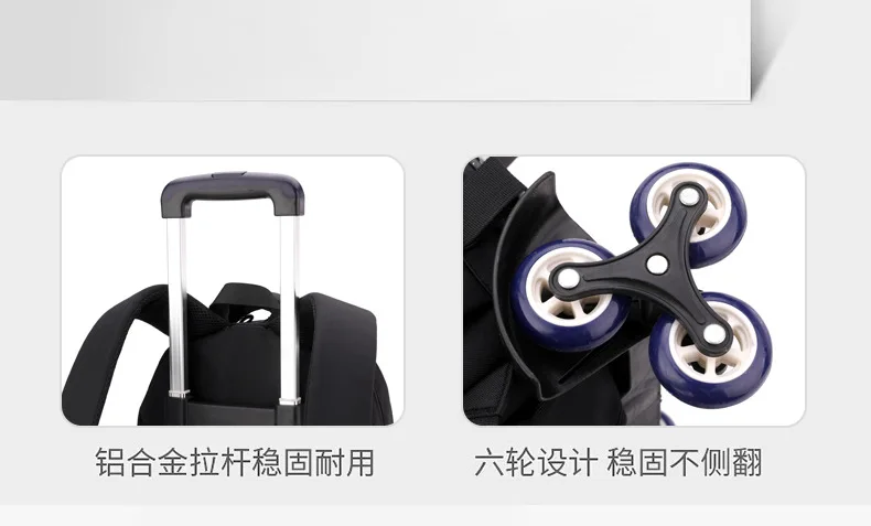 2026 Children Wheeled Backpack Students Schoolbag Rolling Backpacks Bag Kids School Trolley Bookbag Girls School Bag with Wheels