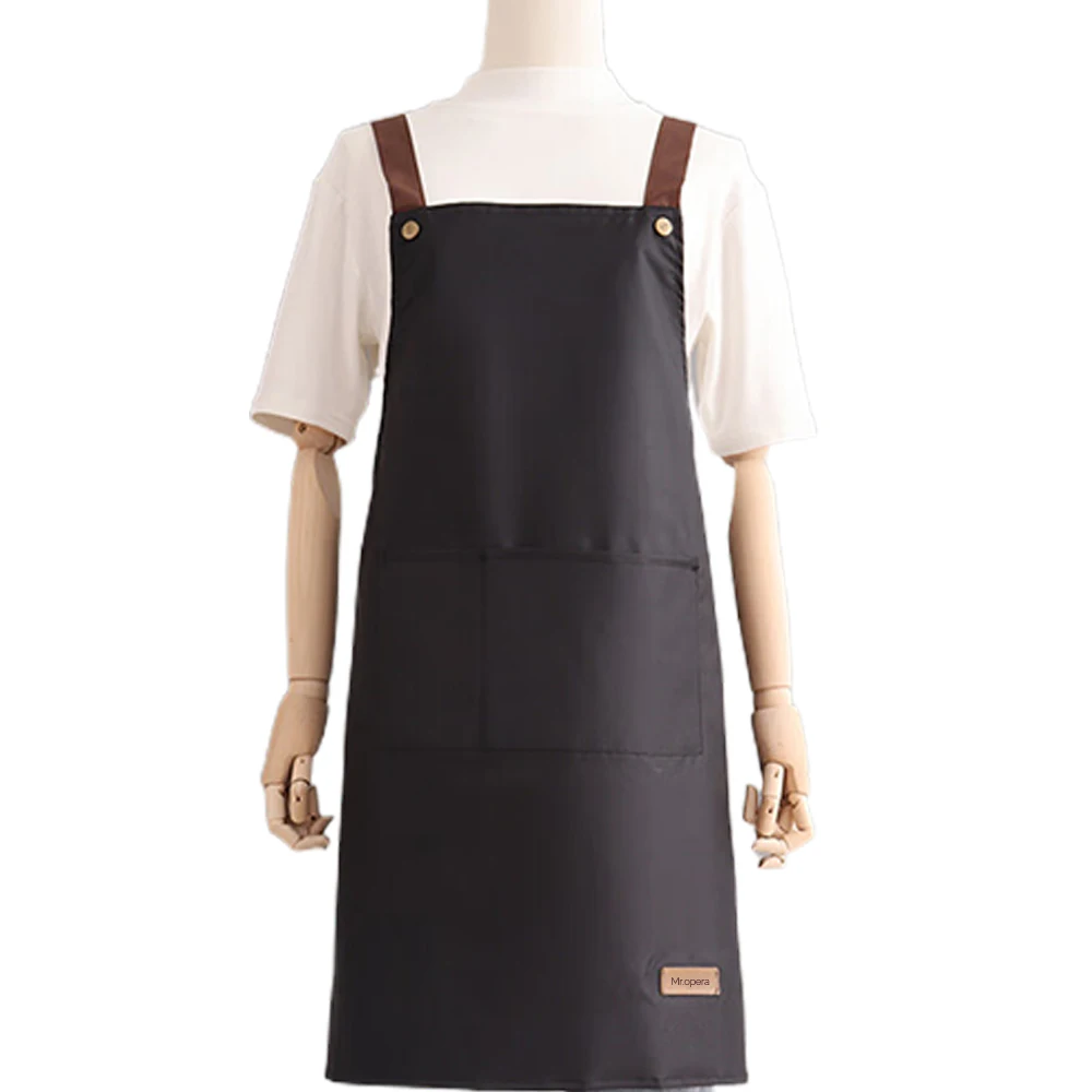 Mr.opera Aprons,  Adjustable with 2 Pockets, Water and Oil Resistant, Cooking Kitchen Chef Apron for Women Men