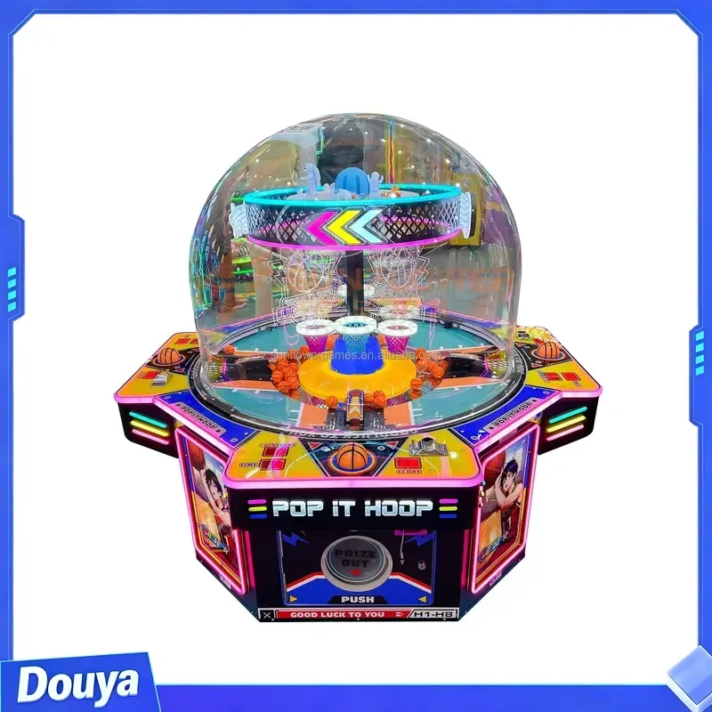 Coin Operated Game Machine Indoor Basketball Shooting Game Machine Kids Basketball Machine Pop It Hoop