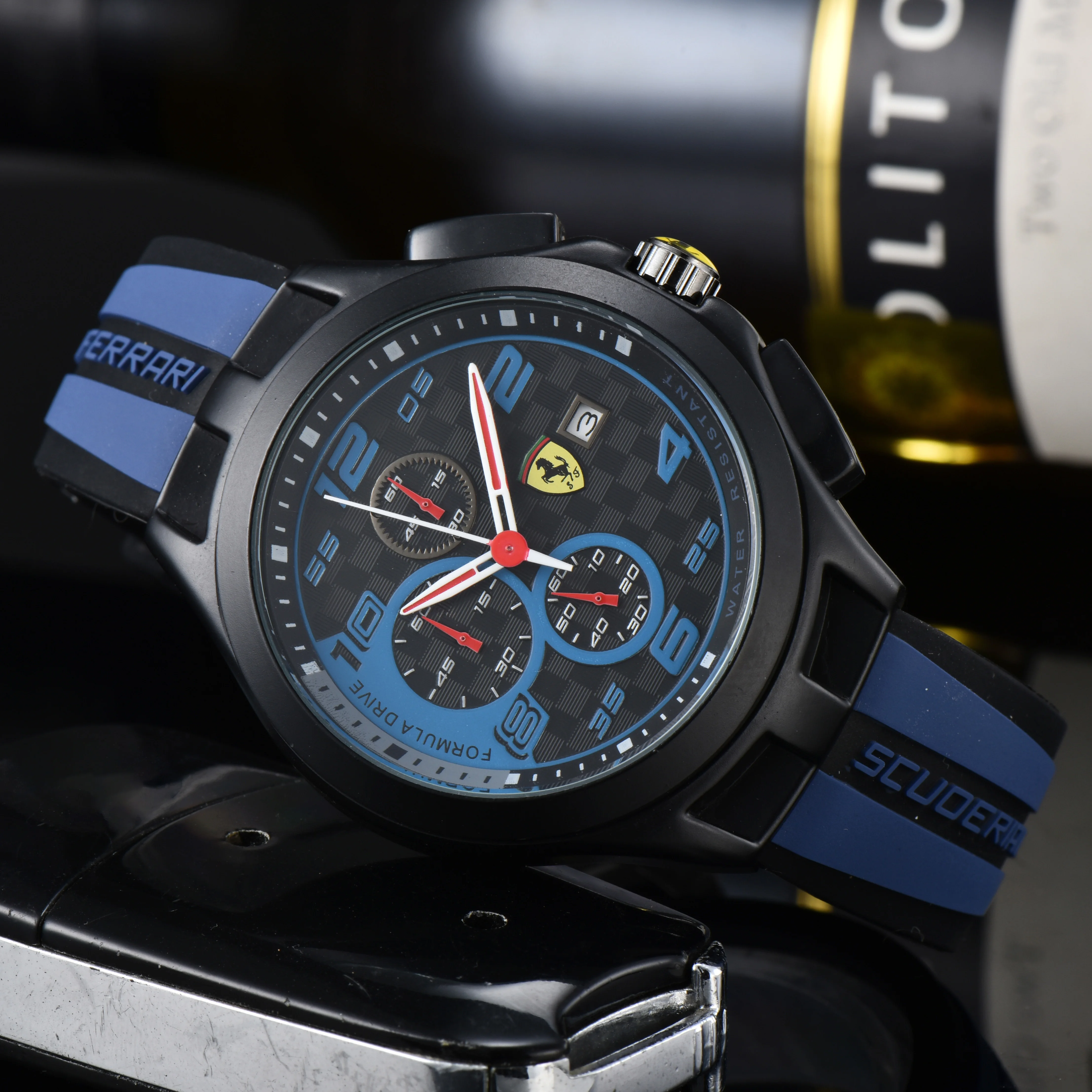 ساعة رجال الأعمال العصرية ساعة كوارتز سيليكون لفيراري F430 ستراديل روما 488 سبايدر SF90 لافيراري بورتوفينو سبايدر SF90 #6