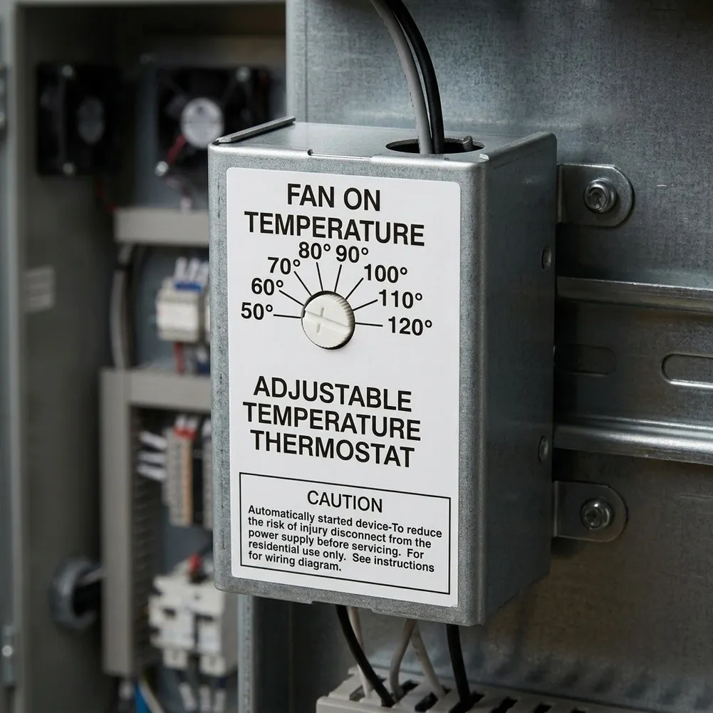 Air Vent for Compatible Adjustable Thermostat with Mechanical Temperature Control and Streamlined Space-Saving Dimensions
